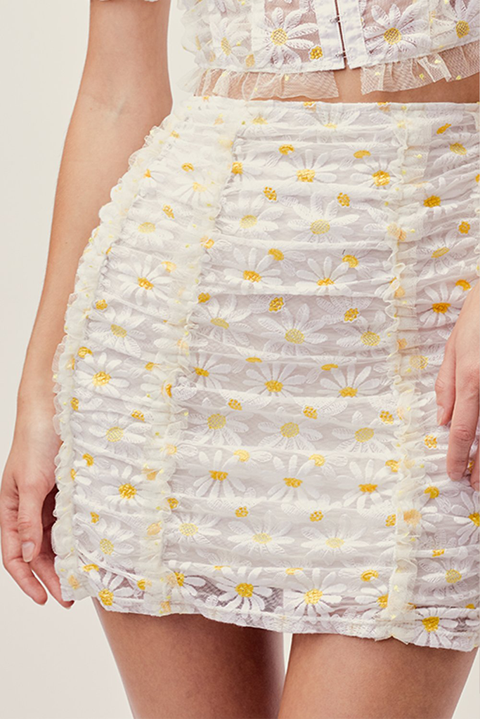 Brulee Daisy Mini Skirt - Sugarillashop.com