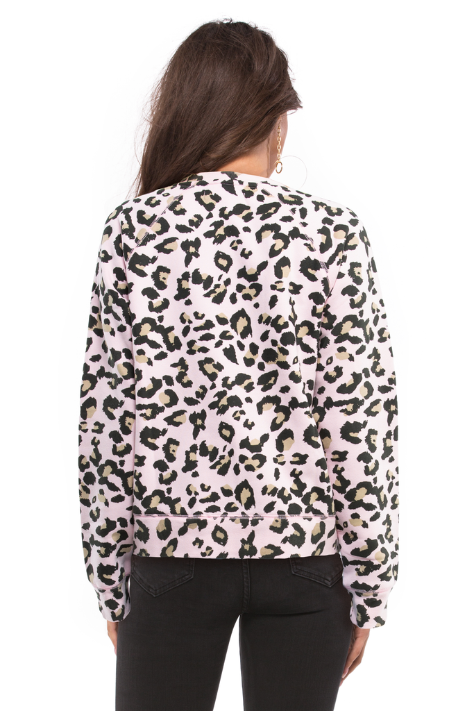Brunette Pink Leopard Middle Sister Crew - Juicy Couture