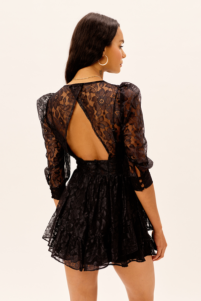 mindy black mini dress Quinn Long Sleeve Fitted Mini Dress