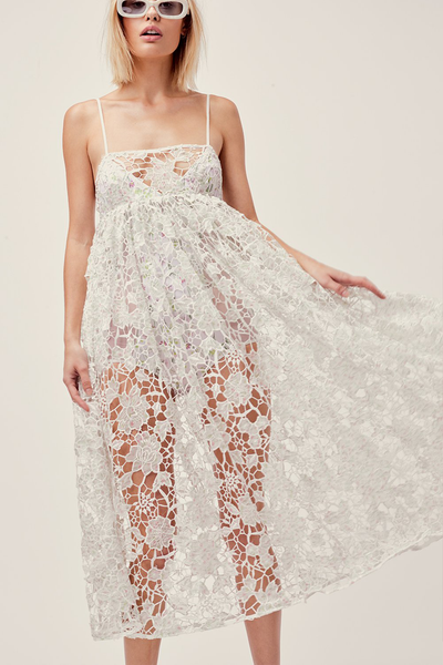 sundae tank midi dress For Love and Lemons Sundae Tank Midi Dress Women's Clothing Pastel : XS