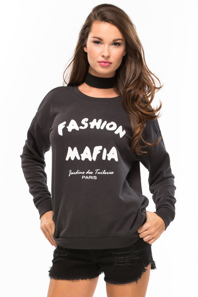 Fashion Mafia Alexa Boyfriend Sweatshirt - Sugarillashop.com