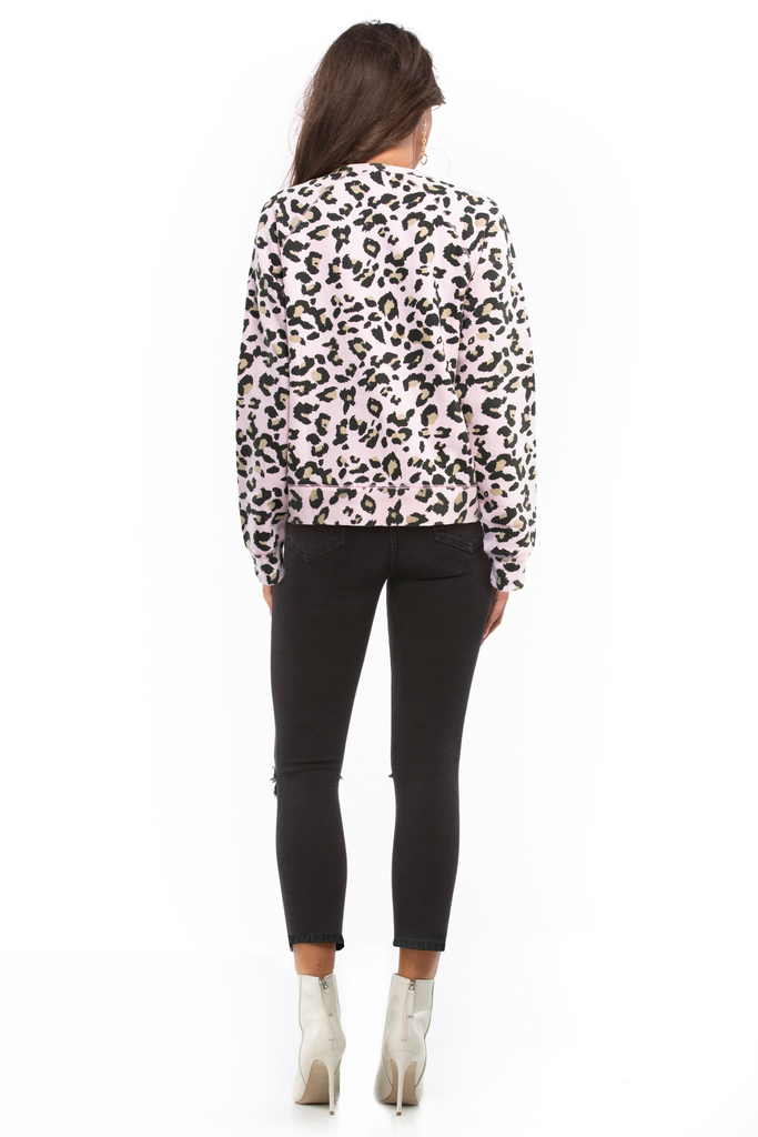 Brunette Pink Leopard Middle Sister Crew - Juicy Couture