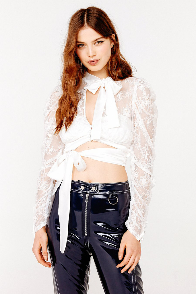 Farrah Button-Up Blouse - Sugarillashop.com