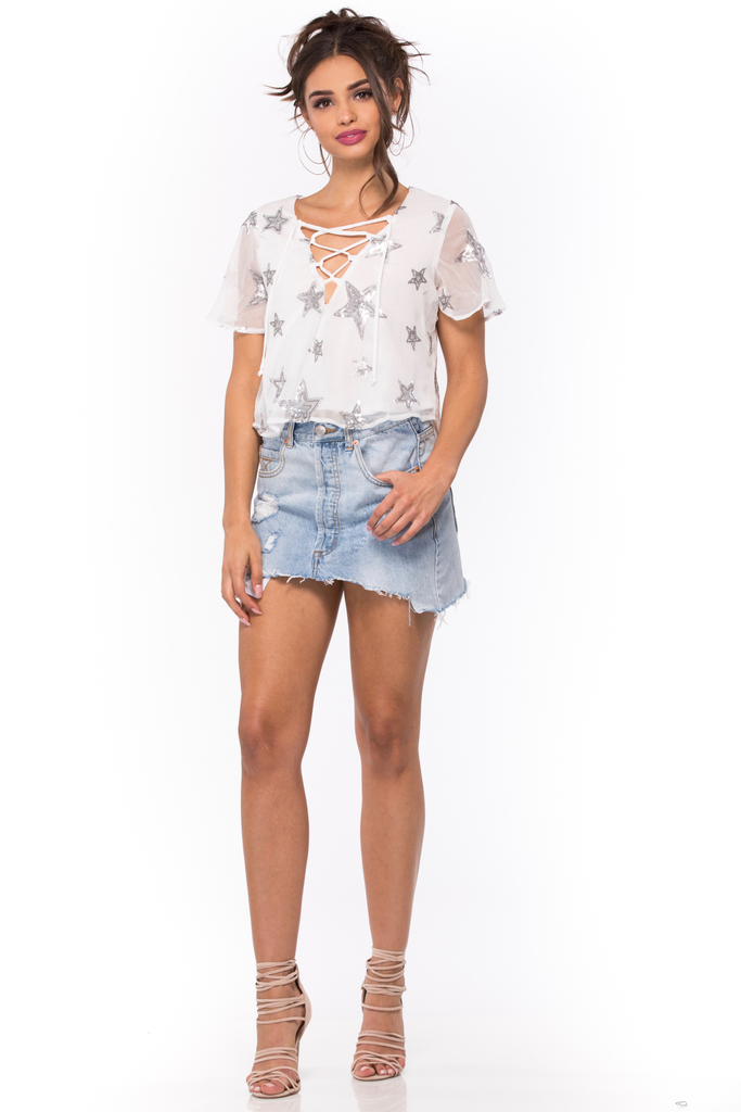 Oasis Lace Up Crop